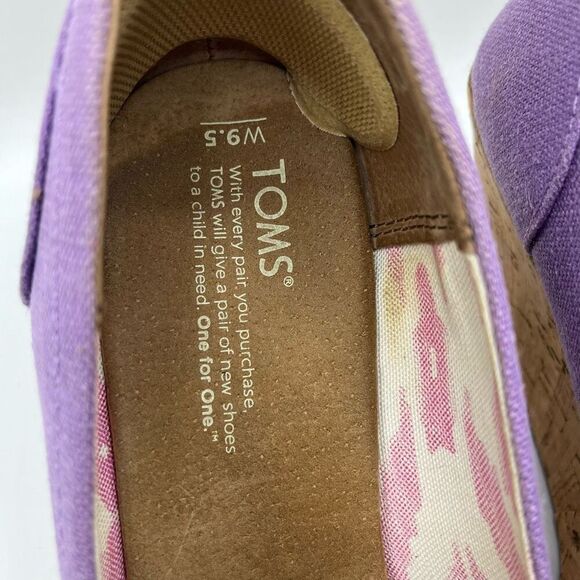 Toms Purple Orchid Wedge Hemp Sandals Sz 9.5 Open Toe - Picture 3 of 12